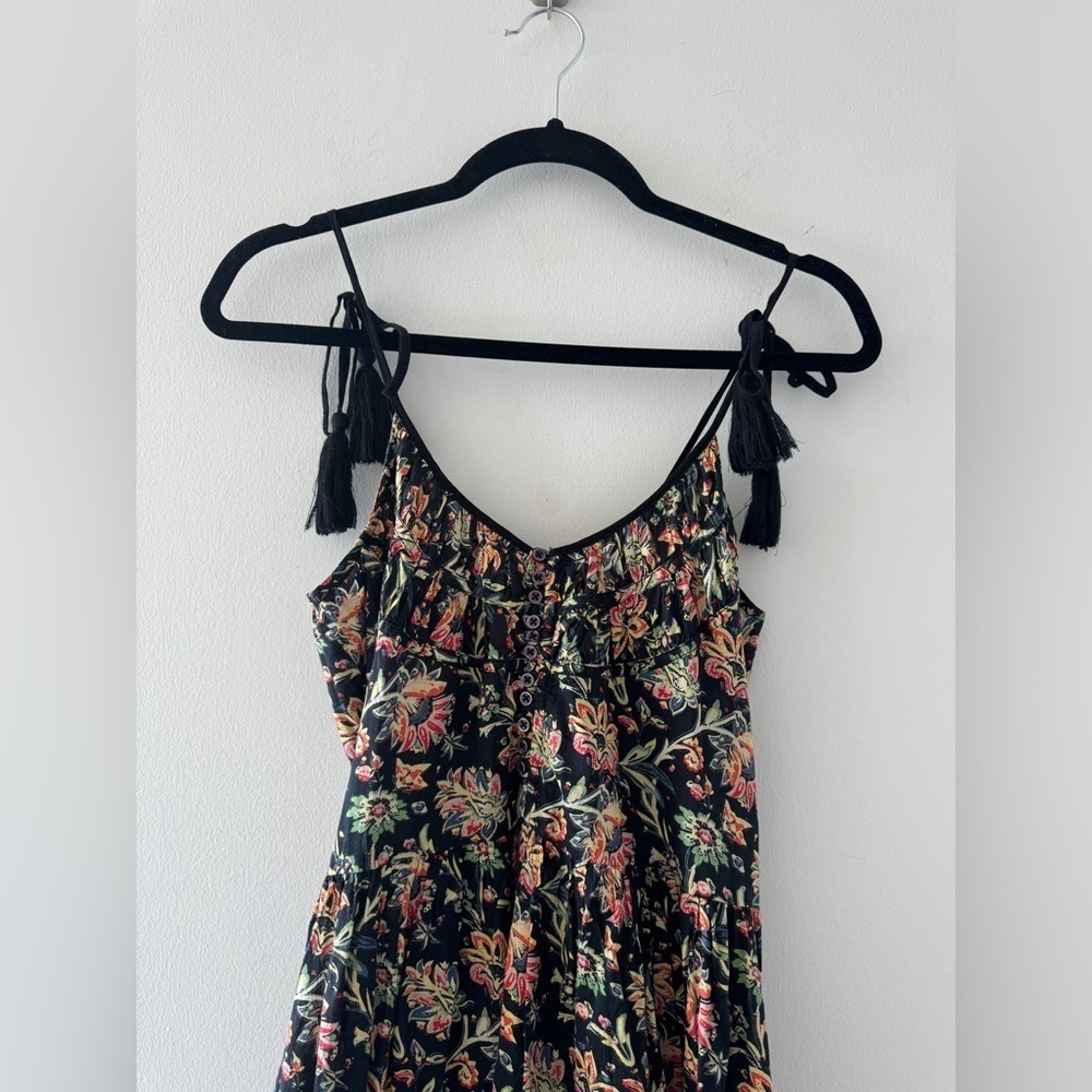 THE GREAT The Breeze Dress in Black Floral - Picture 9 of 10